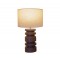 Modi Lighting Ahşap Krem Sapkali Masa Lambası Mod-Ml-4676-1ahs-Kr