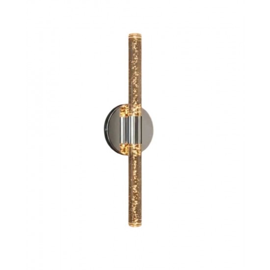 Modi Lighting Akrilik Tekli Krom Yuvarlak Sarı Işıklı Modern LED Aplik Mod-AP-4690-1K-SR