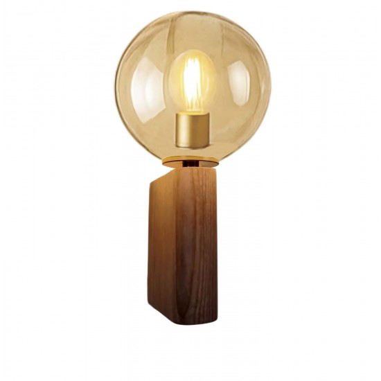 Modi Lighting Eskitme Ahşap Detaylı Bal Camlı Sarkıt Avize Aplik Mod-Ap-4681-1es-Bal