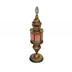 Modi Lighting Eskitme Mavi Pembe Yıldız Osmanlı Masa Lambasi Mod ML-4466-1ES-MV-M2