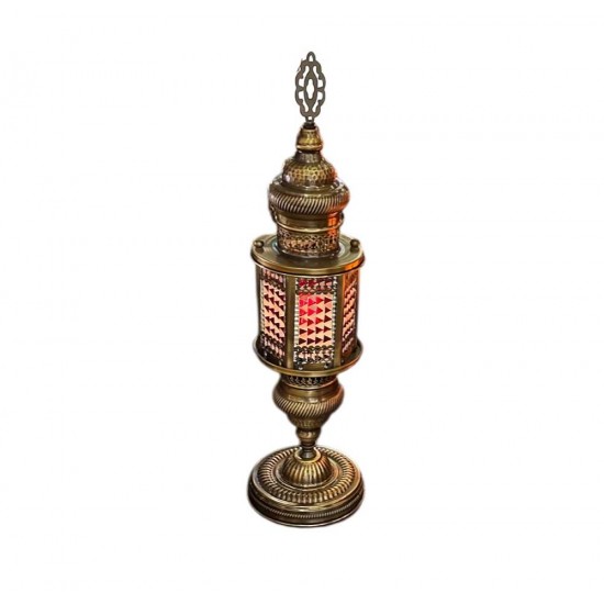 Modi Lighting Eskitme Mavi Pembe Yıldız Osmanlı Masa Lambasi Mod ML-4466-1ES-MV-M2