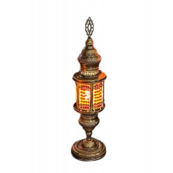 Modi Lighting Eskitme Mavi Yıldız Sari Kirmizi Osmanlı Masa Lambasi Mod ML-4466-1SR-KR-M4