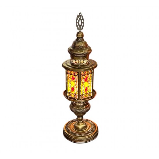 Modi Lighting Eskitme Mavi Yıldız Sari Osmanlı Masa Lambasi Mod ML-4466-1ES-SR-M3