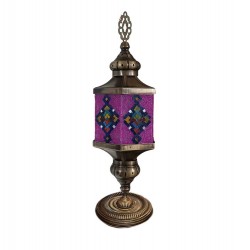 Modi Lighting Eskitme Pembe Osmanlı Altıgen Masa Lambasi Mod ML-4466-1ES-PM