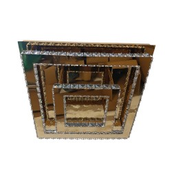 Modi Lighting Gold Kare Led Avize 40cm 20cm Mod-Av-4722-2s-2hlka