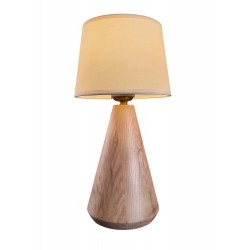 Modi Lighting Konik Ahşap Govde Kumas Sapkali Masa Lambası Mod-Ml-4679-1ahs-Kn