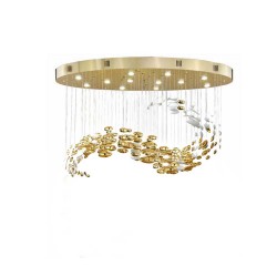 Modi Lighting Krom Kaplama Otel Lobi Restarurant Kafe Sarkıt Avize Mod-Av-4725-Byz-Yuvs-01