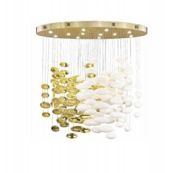 Modi Lighting Krom Kaplama Otel Lobi Restarurant Kafe Sarkıt Avize Mod-AV-4725-BYZ-YUVS-02