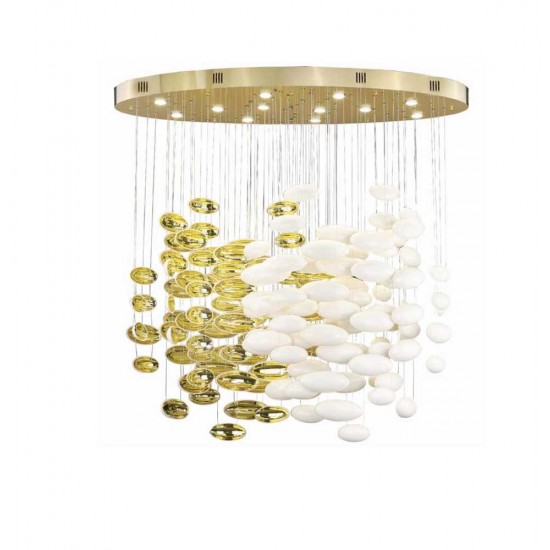 Modi Lighting Krom Kaplama Otel Lobi Restarurant Kafe Sarkıt Avize Mod-AV-4725-BYZ-YUVS-02