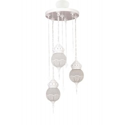 Modi Lighting Osmanlı Beyaz Detaylı Sarkıt Avize Mod-Av-4682-3byz