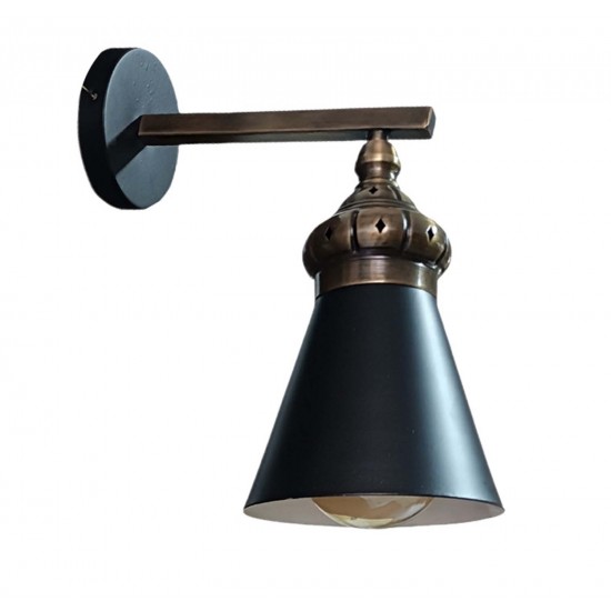 Modi Lighting Osmanlı Siyah Eskitme Detaylı Aplik Mod-Ap-4665-1bsy-02