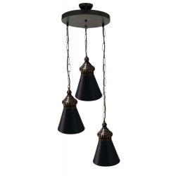 Modi Lighting Osmanlı Siyah Eskitme Detaylı Sarkıt Avize Mod-Av-4665-3bsy-Es