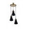 Modi Lighting Osmanlı Siyah Eskitme Detaylı Sarkıt Avize Mod-Av-4665-3es-Bsy