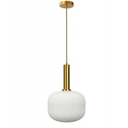 Modi Lighting Tekli Beyaz Çizgi Dokulü İskandinav Sarkıt Avize Mod-AV-4730-1BYZ A