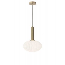 Modi Lighting Tekli Beyaz Çizgi Dokulü İskandinav Sarkıt Avize Mod-AV-4730-1BYZ-C