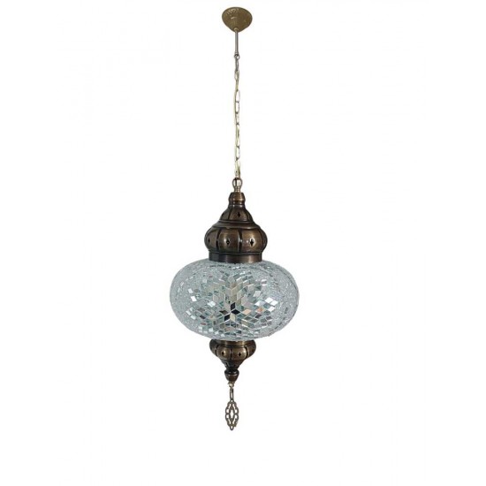 Modi Lighting Tekli Eskitme Ayna Detay Beyaz Camlı Yıldız Osmanlı Aplik Mod-AV-4466-1ES-ABYZ