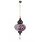 Modi Lighting Tekli Eskitme Pembe Camlı Yıldız Osmanlı Avize Mod-AV-44661ES-PM-01