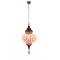 Modi Lighting Tekli Eskitme Pembe Camlı Yıldız Osmanlı Avize Mod-AV-4466-1ES-PM-02