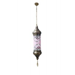 Modi Lighting Tekli Pembe Betaz Silindir Eskitme Osmanlı Sarkıt Avize Mod-AV-4466-1ESS-PM