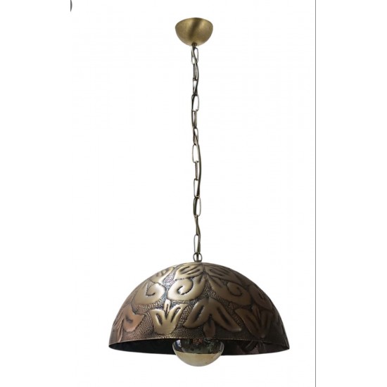 Modi Lighting Teklii Eskitme Lale Dovme Detaylı Sarkıt Avize Mod-Av-4673-1es-Lale