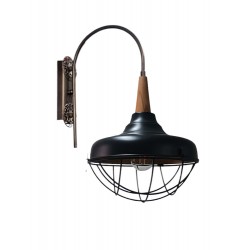 Modi Lighting Teklii Siyah Ahşap Detaylı Aplik Mod-Ap-4675-1bsy-Ahs