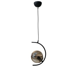 Modi Lighting Teklii Siyah Boyalı Hilal Sarkıt Avize Mod-Av-4702-1bsy