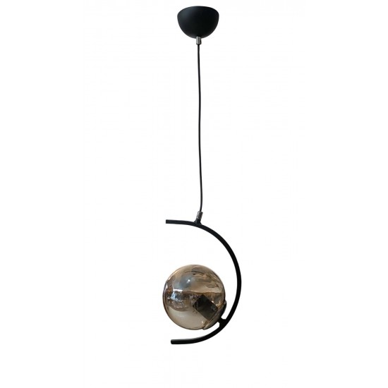 Modi Lighting Teklii Siyah Boyalı Hilal Sarkıt Avize Mod-Av-4702-1bsy