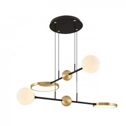Modi Lighting 2li Siyah Eskitme Boyalı Toplu Avize MOD-AV-4576-2BSY-ES