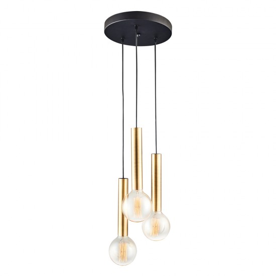 Modi Lighting 3lü Eskitme Meral Boru Avize MOD-AV-4548-3ES