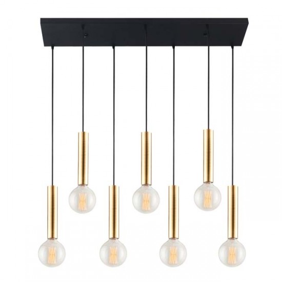 Modi Lighting 7li Sıralı Eskitme Meral Boru Avize MOD-AV-4548-7ES