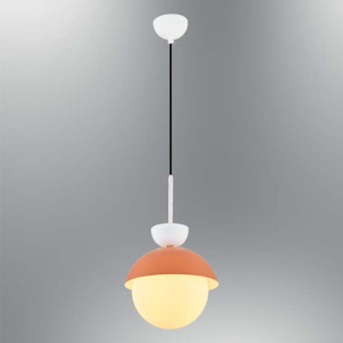Modi Lighting Bakır Beyaz Detaylı Metal Gövde Opal Cam Tekli Sarkıt MOD-AV-4572-BYZ-BSY