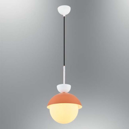 Modi Lighting Bakır Beyaz Detaylı Metal Gövde Opal Cam Tekli Sarkıt MOD-AV-4572-BYZ-BSY