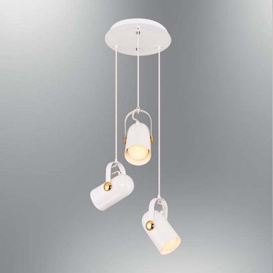Modi Lighting Beyaz 3lü Silindir Sarkıt MOD-AV-4553-3BYZ