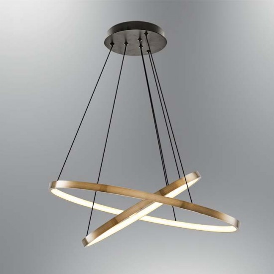 Modi Lighting Eskitme 2li Çember Sarkıt Avize MOD-AV-4545-1BSY-2ES