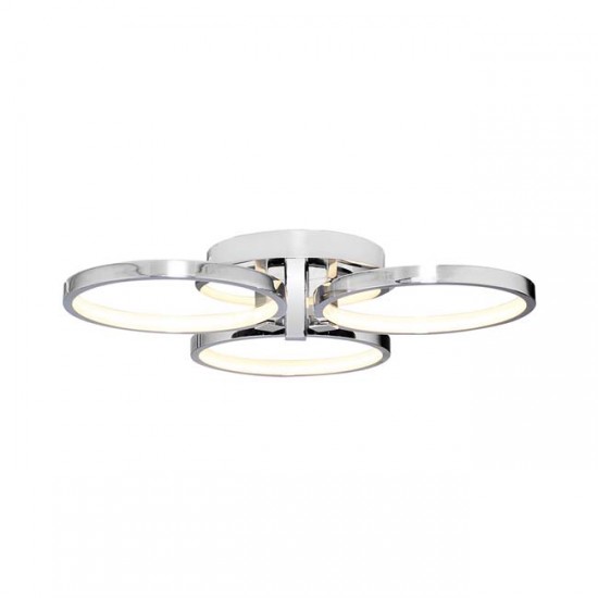 Modi Lighting Krom 3lü Çember LED Armatür MOD-AV-4545-3AR-K