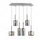 Modi Lighting Krom 6lı Füme Camlı Sıralı Sarkıt MOD-AV-4544-6F