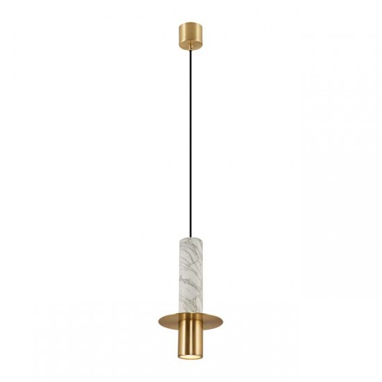 Modi Lighting Mermer Beyaz Tekli Sarkıt Avize MOD-AV-4563-1BYZ