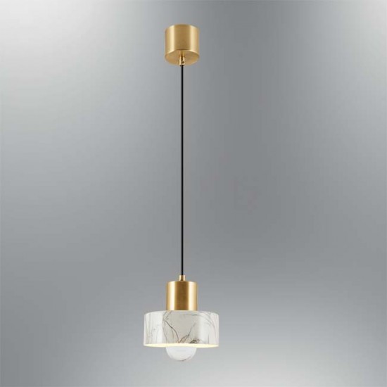 Modi Lighting Mermer Beyaz Tekli Sarkıt Avize MOD-AV-4563-1BYZ-ES