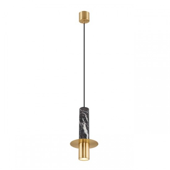 Modi Lighting Mermer Siyah Tekli Sarkıt Avize MOD-AV-4563-1BYS
