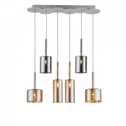Modi Lighting Mıxed 6lı 2 Orta Bal Camlı Sıralı Sarkıt MOD-AV-4544-6MIX-2OB