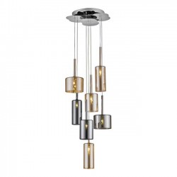 Modi Lighting Krom 7li Mıxed Uzun Bal Camlı Sarkıt MOD-AV-4544-7MIX-1BU