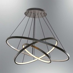 Modi Lighting Siyah 3lü Çember Sarkıt Avize MOD-AV-4545-3BSY