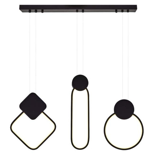 Modi Lighting Siyah 3lü Sıralı Sarkıt LED Avize MOD-AV-4580-3BSY