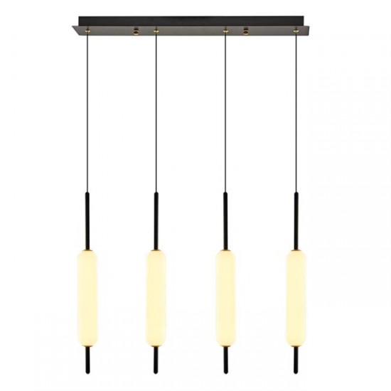 Modi Lighting Siyah 4lü Sıralı Merdane Sarkıt Avize MOD-AV-4540-4ESK-SIRA