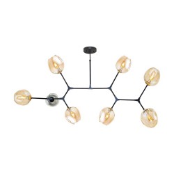 Modi Lighting Siyah 8li Yatay Lego Avize MOD-AV-4549-8BSY-SIRA