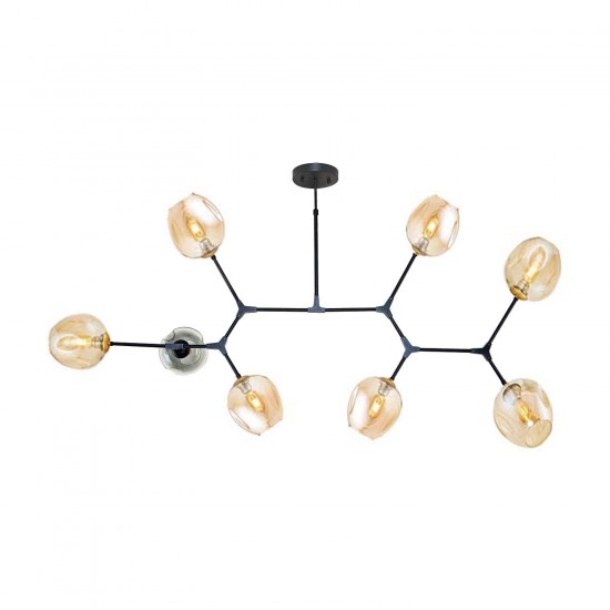 Modi Lighting Siyah 8li Yatay Lego Avize MOD-AV-4549-8BSY-SIRA