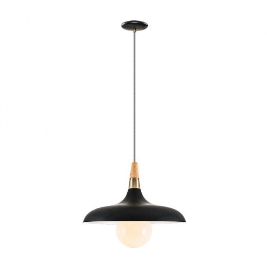 Modi Lighting Siyah Tekli Ahşap Eskitme Detaylı Sarkıt MOD-AV-4551-1BYS-ES