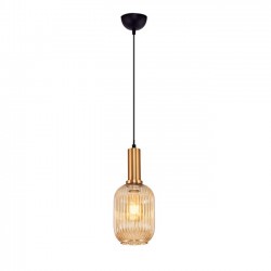Modi Lighting Siyah Tekli Bal Dar Uzun Camlı Sarkıt MOD-AV-4539-1BSY-D