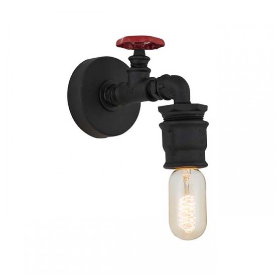 Modi Lighting Siyah Vanalı Su Borusu Aplik MOD-AV-4516-APL-BSY