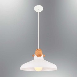 Modi Lighting Tekli Beyaz Ahşap Detaylı Sarkıt MOD-AV-4551-1BYZ